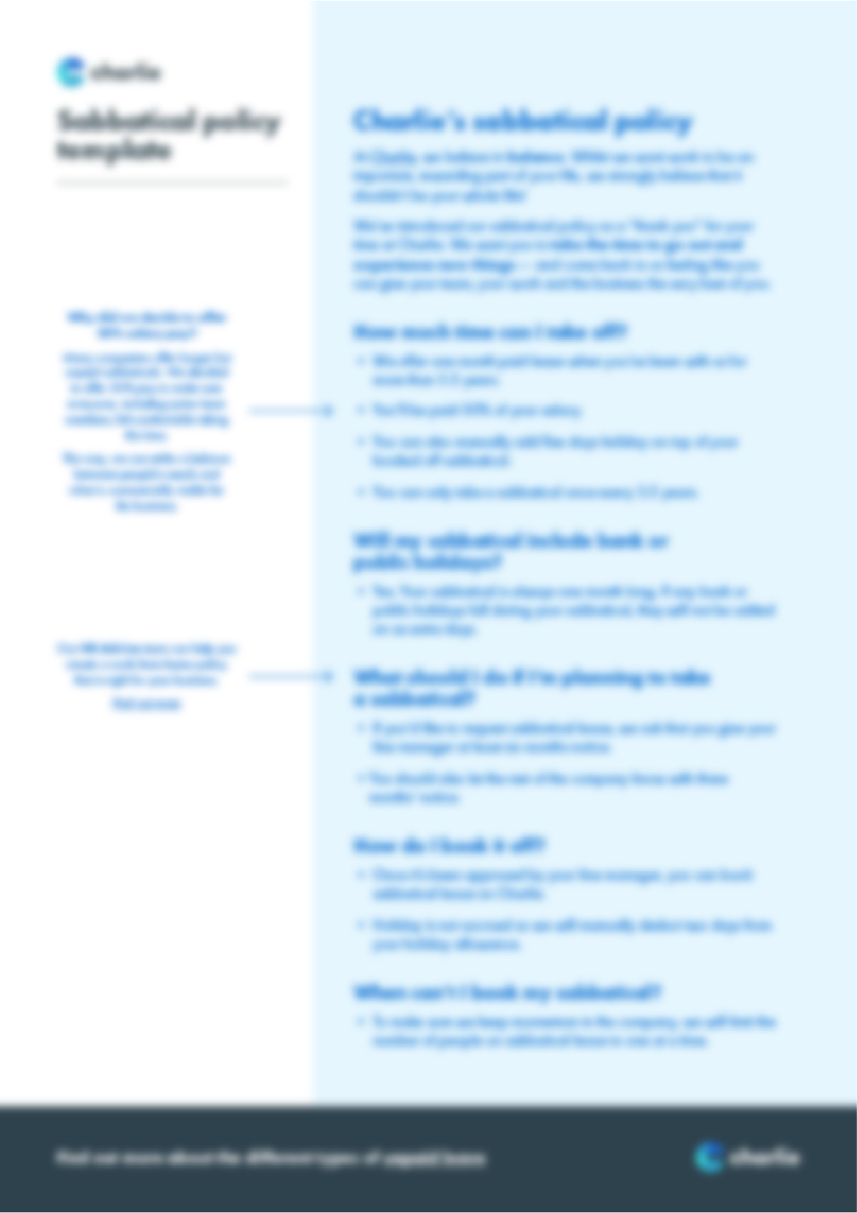 Sabbatical policy template